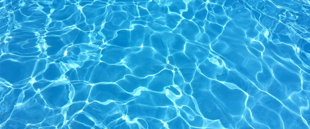 Clear blue water.