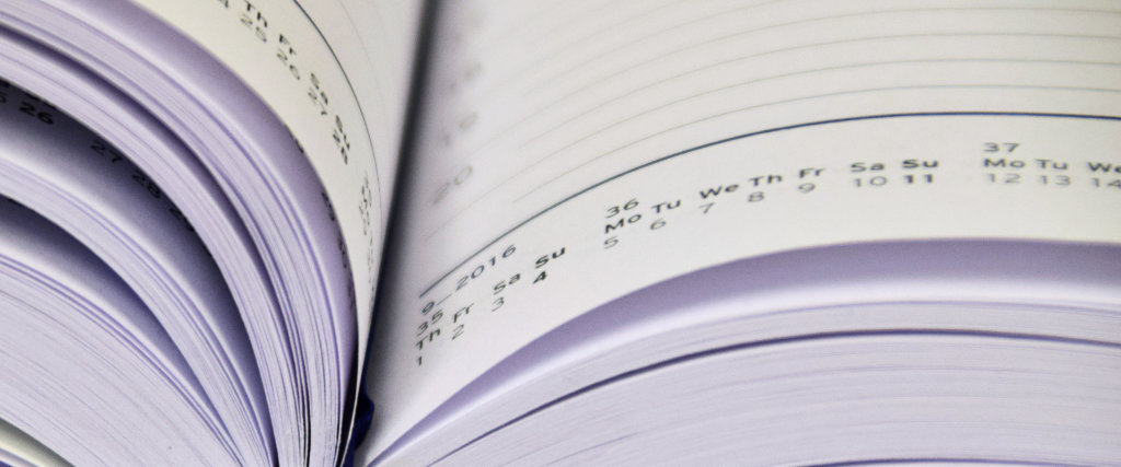 An open diary.